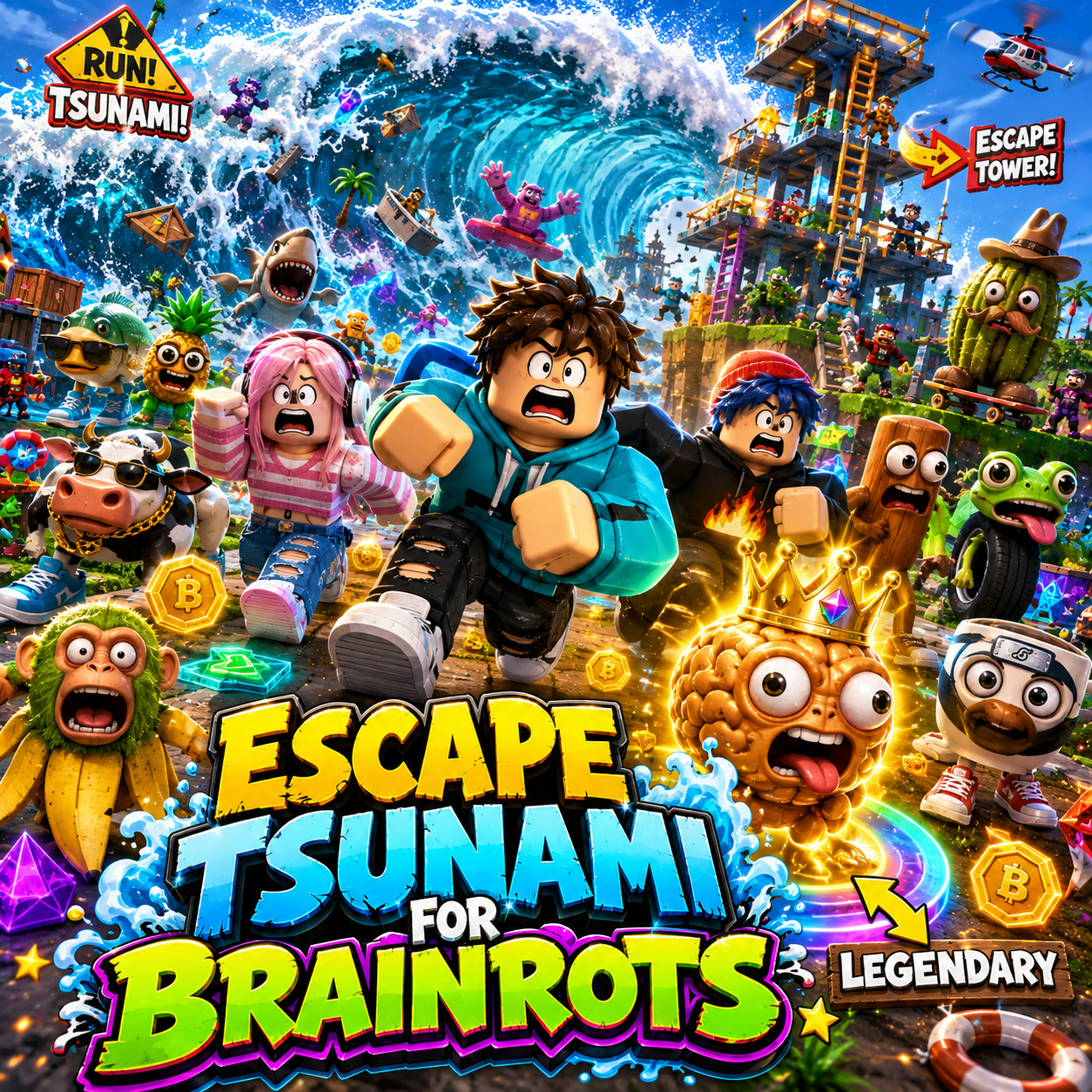 Play Escape Tsunami For Brainrots Online