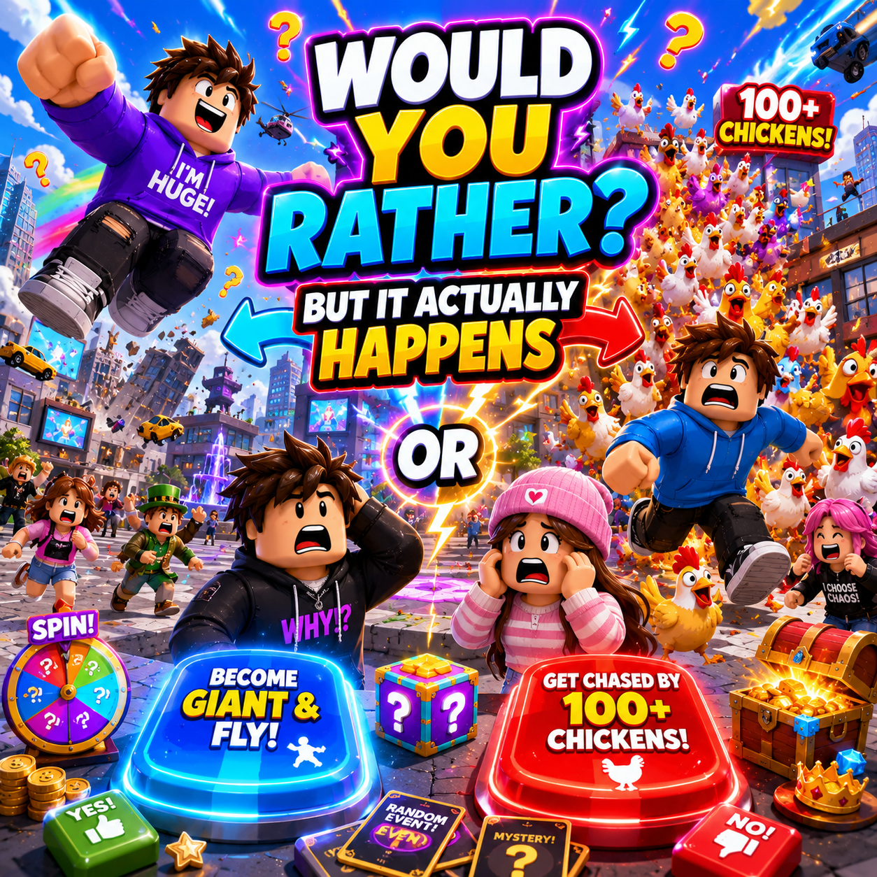 Play Would you rather but it actually happen Online