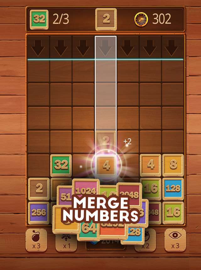 Play Merge Numbers : Wooden edition Online