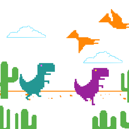 Play 2 Player Dino Run Online for Free on PC & Mobile