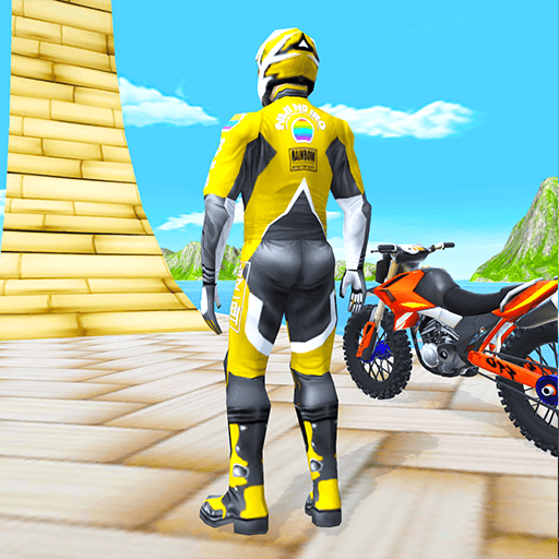 Play Bike Stunt Race 3D online on now.gg