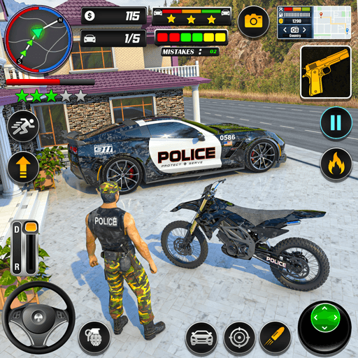 Play Bike Chase 3D Police Car Games online on now.gg