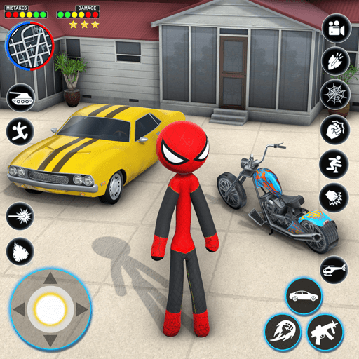 Play StickMan Rope Hero Spider Game online on now.gg