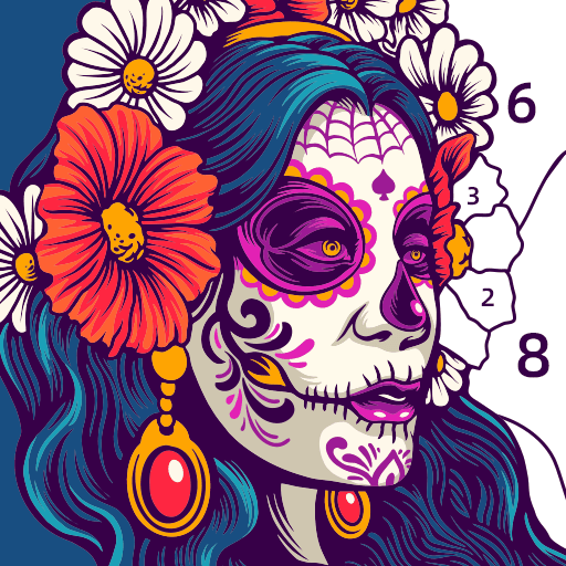 Play Skull Coloring Book Color Game online on now.gg