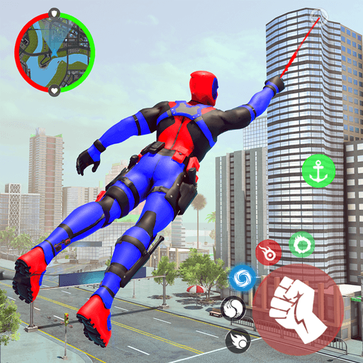 Play Miami Rope Hero Spider Game 2 online on now.gg