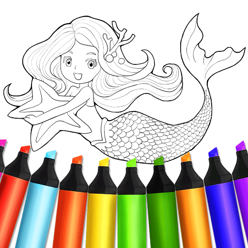 Play Mermaid Coloring:Mermaid games online on now.gg