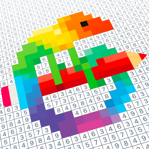 Play Pixel Art - color by number online on now.gg