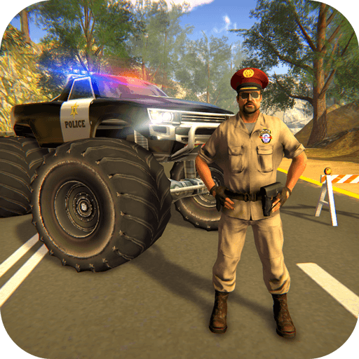 Play Police Monster Truck Car Games online on now.gg